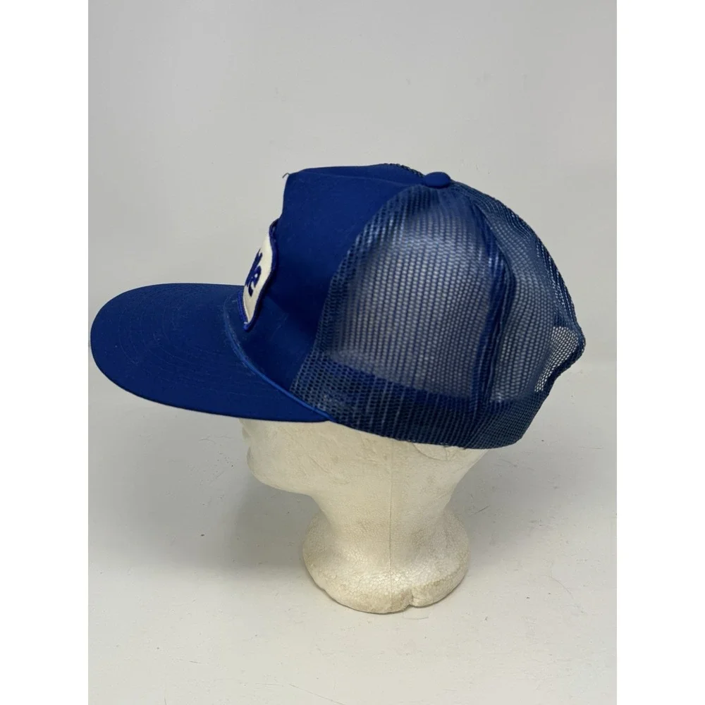 Vintage Eagle Patch Trucker Hat Blue Mesh Snapback Green Under Brim‎